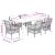Set mobilier de grădină cu perne, 7 piese gri deschis poliratan GartenMobel Dekor