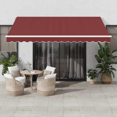 Copertina retractabilă automat, vișiniu, 400x300 cm GartenMobel Dekor