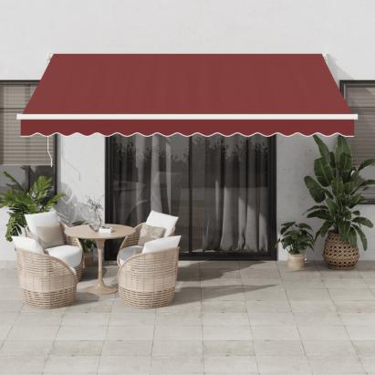 Copertina retractabilă automat, vișiniu, 400x300 cm GartenMobel Dekor