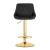 Scaun de bucatarie/bar, Artool, Kast, rotativ, catifea, negru si auriu, 45.5x49x85-105 cm GartenVIP DiyLine