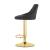 Scaun de bucatarie/bar, Artool, Kast, rotativ, catifea, negru si auriu, 45.5x49x85-105 cm GartenVIP DiyLine