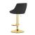 Scaun de bucatarie/bar, Artool, Kast, rotativ, catifea, negru si auriu, 45.5x49x85-105 cm GartenVIP DiyLine
