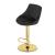 Scaun de bucatarie/bar, Artool, Kast, rotativ, catifea, negru si auriu, 45.5x49x85-105 cm GartenVIP DiyLine