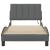 Cadru de pat fără saltea, gri închis, 80x200 cm, textil GartenMobel Dekor
