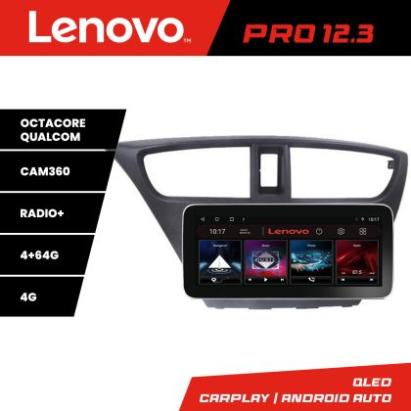Navigatie Honda Civic 2012-2016 K-civic Lenovo PRO 4+64 12.3 inch qled android 4G DSP gps internet a CarStore Technology