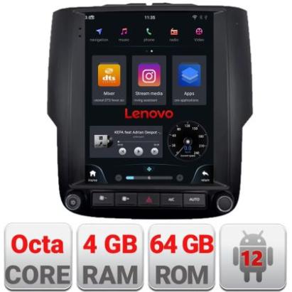 Navigatie Dodge Ram 2013-2018 Lenovo Tesla Qled 9.7" Octacore Qualcomm 8 Gb RAM 128Gb Hdd 4G DSP profesional Carplay Android Auto 360 camere Bluetooth CarStore Technology