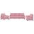 Set de canapele cu perne, 3 piese, roz, catifea GartenMobel Dekor
