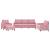 Set de canapele cu perne, 4 piese, roz, catifea GartenMobel Dekor