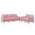 Set de canapele cu perne, 2 piese, roz, catifea GartenMobel Dekor