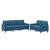 Set de canapele cu perne, 2 piese, albastru, catifea GartenMobel Dekor
