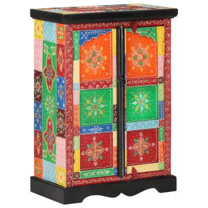 Dulap pictată manual cu uși 53x30x75 cm, lemn masiv de mango GartenMobel Dekor