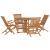 Set de mobilier de exterior pliabil, 5 piese, lemn masiv de tec GartenMobel Dekor