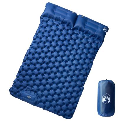 Saltea de camping cu perne cu autoumflare 2 persoane, bleumarin GartenMobel Dekor