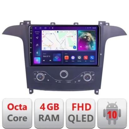 Navigatie Ford S-max 2006-2014 dedicata Android QLED octa core 4+64 4G DSP FHD carplay android auto radio gps internet Android KIT-smax-navi+EDT-E309v3 CarStore Technology