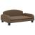 Canapea pentru copii, maro, 70x45x30 cm, material textil GartenMobel Dekor