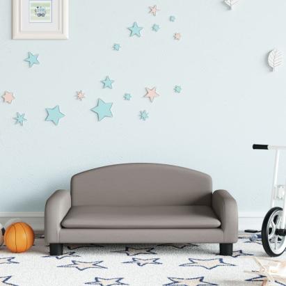 Canapea pentru copii, gri taupe, 70x45x30 cm, material textil GartenMobel Dekor