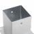 Baze stâlp pătrate 4 buc Argintiu 101x101 mm Oțel galvanizat GartenMobel Dekor