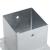 Baze stâlp pătrate 4 buc Argintiu 141x141 mm Oțel galvanizat GartenMobel Dekor