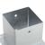 Baze stâlp pătrate 12 buc Argintiu 141x141 mm Oțel galvanizat GartenMobel Dekor