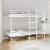 Pat supraetajat fără saltea alb 80x200 cm oțel GartenMobel Dekor