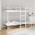 Pat supraetajat fără saltea alb 90x200 cm oțel GartenMobel Dekor