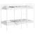 Pat supraetajat fără saltea alb 90x200 cm oțel GartenMobel Dekor