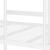 Pat supraetajat fără saltea alb 100x190 cm oțel GartenMobel Dekor