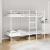 Pat supraetajat fără saltea alb 100x190 cm oțel GartenMobel Dekor