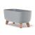 Jardiniera decorativa cu picioare, gri deschis, 58x24x23.5 cm, 18 L, Gracia GartenVIP DiyLine