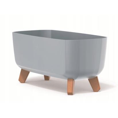 Jardiniera decorativa cu picioare, gri deschis, 58x24x23.5 cm, 18 L, Gracia GartenVIP DiyLine