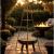 Gratar de gradina cu carbuni, grill rotund, trepied ajustabil, 64.5x64.5x150 cm, Chomik GartenVIP DiyLine