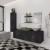 Set mobilier baie 11 piese, chiuvete și robinete incluse, negru GartenMobel Dekor