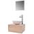 Set mobilier baie, 4 piese, bej, cu chiuvetă și robinet GartenMobel Dekor