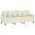Set de canapele cu perne, 3 piese, crem, catifea GartenMobel Dekor