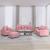 Set de canapele cu perne, 4 piese, roz, catifea GartenMobel Dekor