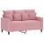 Set de canapele cu perne, 2 piese, roz, catifea GartenMobel Dekor