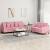 Set de canapele cu perne, 2 piese, roz, catifea GartenMobel Dekor