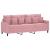 Set de canapele cu perne, 2 piese, roz, catifea GartenMobel Dekor
