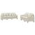 Set de canapele cu perne, 2 piese, crem, catifea GartenMobel Dekor