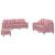 Set de canapele cu perne, 3 piese, roz, catifea GartenMobel Dekor