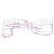 Set de canapele cu perne, 3 piese, roz, catifea GartenMobel Dekor