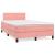 Pat box spring cu saltea, negru, 120x190 cm, catifea GartenMobel Dekor