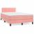 Pat box spring cu saltea, negru, 120x190 cm, catifea GartenMobel Dekor