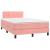 Pat box spring cu saltea, negru, 120x190 cm, catifea GartenMobel Dekor