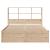Cadru de pat fără saltea, 140x190 cm, lemn masiv de pin GartenMobel Dekor