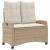 Set canapele de grădină, 4 piese, cu perne, bej, poliratan GartenMobel Dekor