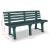 Bancă de grădină, verde, 145,5 cm, plastic GartenMobel Dekor