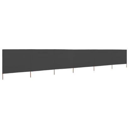 Paravan anti-vânt cu 6 panouri, gri, 800 x 80 cm, textil GartenMobel Dekor