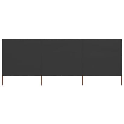 Paravan anti-vânt cu 3 panouri, antracit, 400 x 80 cm, textil GartenMobel Dekor