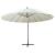 Umbrelă de soare suspendată, alb, 3 m, stâlp de aluminiu GartenMobel Dekor